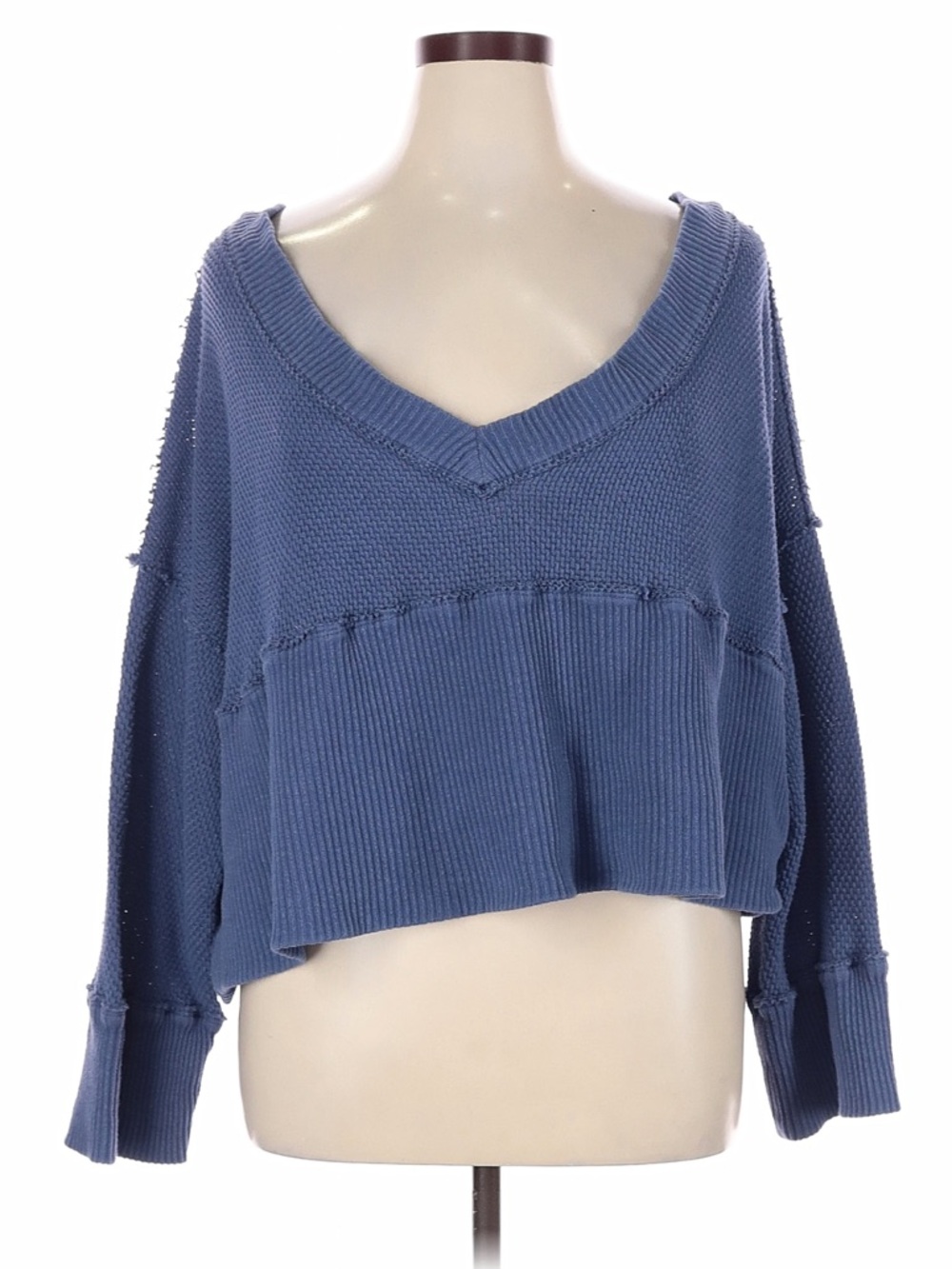 We the free cropped v sweater